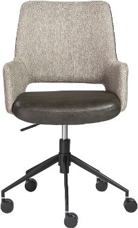 Vintage Brown and Gray Office Chair - Desi Collection-6
