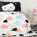 100344 Black and White Full Night Garden Bedding Collection - Dreamit