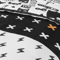 100345 Black and White Full Superheroes Bedding Collection - Dreamit-4