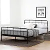 11683 Versa Black Industrial Metal Queen Platform Bed