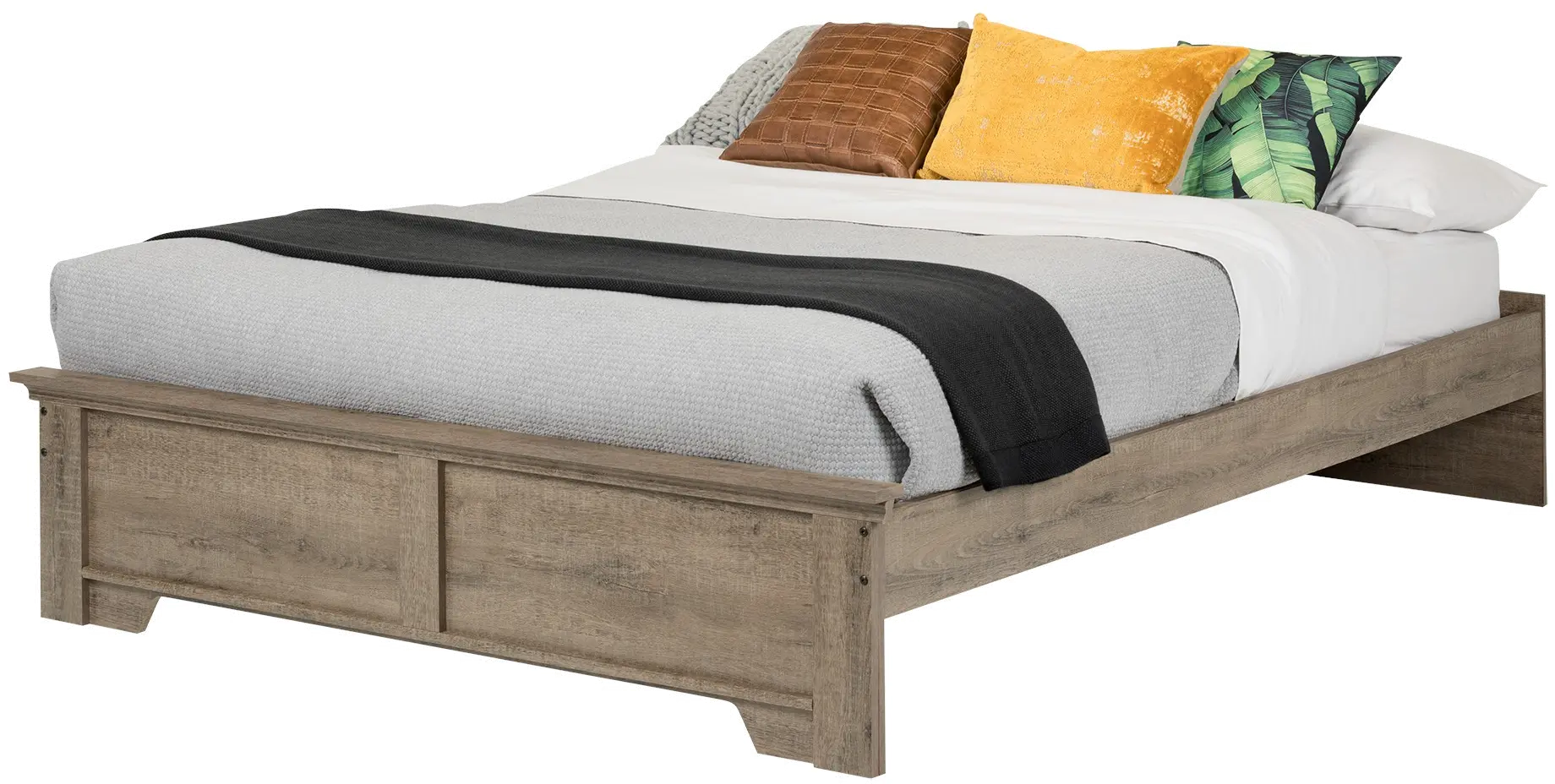 10632 Versa Weathered Oak Queen Platform Bed-8