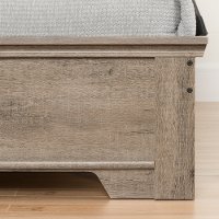 10632 Weathered Oak Queen Platform Bed - Versa-7