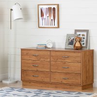 11498 Country Pine 6-Drawer Kids Dresser - Logik