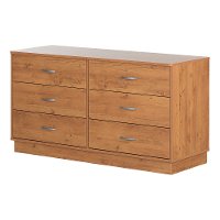 11498 Country Pine 6-Drawer Kids Dresser - Logik-2