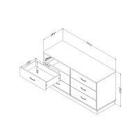 11498 Country Pine 6-Drawer Kids Dresser - Logik-4