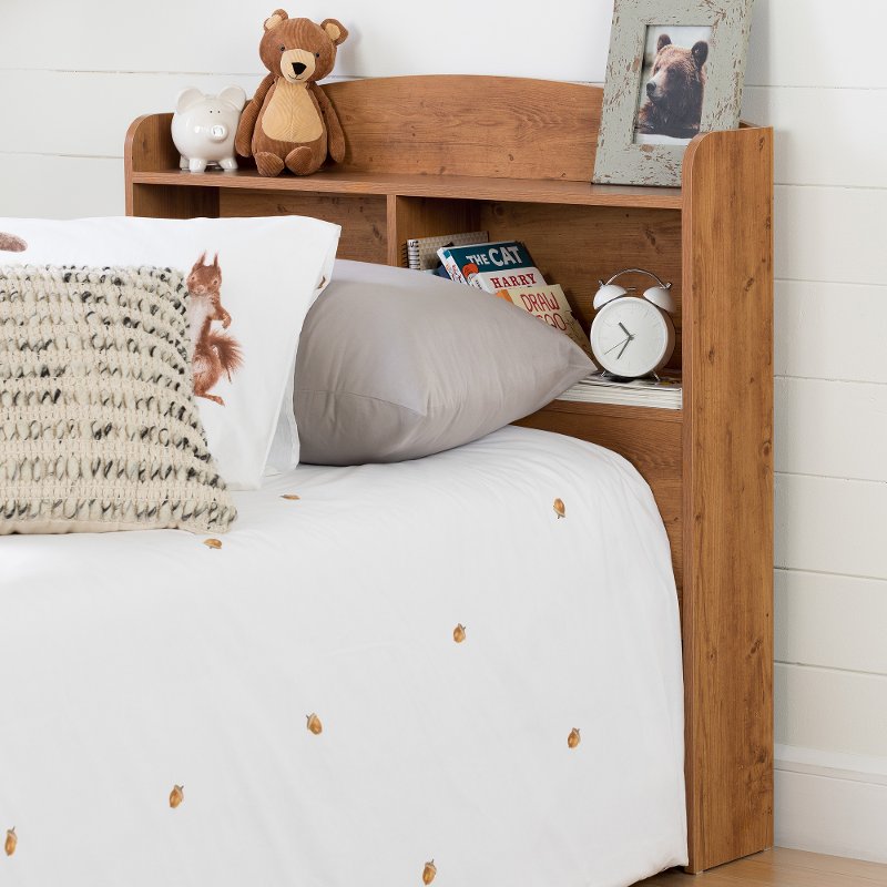 Country Pine Twin Bookcase Headboard Logik Rc Willey Furniture