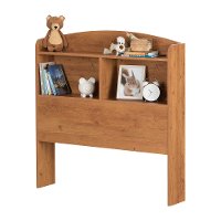 11500 Country Pine Twin Bookcase Headboard - Logik-4