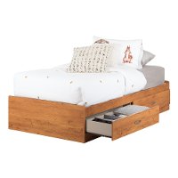 11676 Country Pine Twin Storage Bed - Logik-2