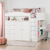 10523 White Twin Loft Bed - Tiara