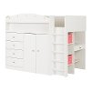 10523 White Twin Loft Bed - Tiara-2