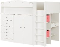 10523 White Twin Loft Bed - Tiara-2
