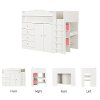 10523 White Twin Loft Bed - Tiara-4