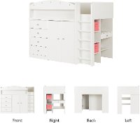 10523 White Twin Loft Bed - Tiara-4