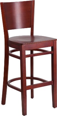 Wood Brown Commercial Bar Stool - Lacey-1