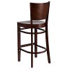 Wood Restaurant Mahogany Bar Stool - Lacey-3