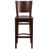 Wood Restaurant Mahogany Bar Stool - Lacey-4