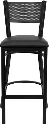 Black Metal Restaurant Barstool - Gridback