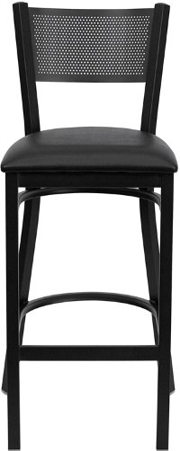 Black Metal Restaurant Barstool - Gridback