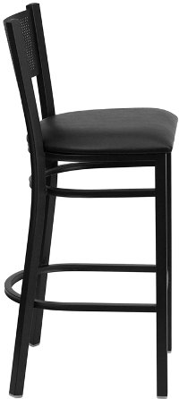 Black Metal Restaurant Barstool - Gridback-3