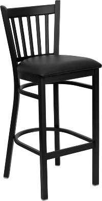 Black Metal Restaurant Barstool - Hercules