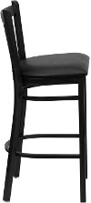 Black Metal Restaurant Barstool - Hercules-3