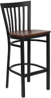 Cherry and Black Metal Restaurant Barstool - Schoolhouse