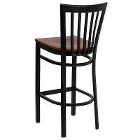 Cherry and Black Metal Restaurant Barstool - Schoolhouse-3