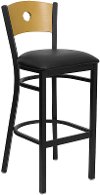 Black Metal Restaurant Bar Stool - Hercules