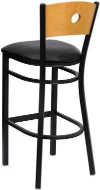 Black Metal Restaurant Bar Stool - Hercules-3