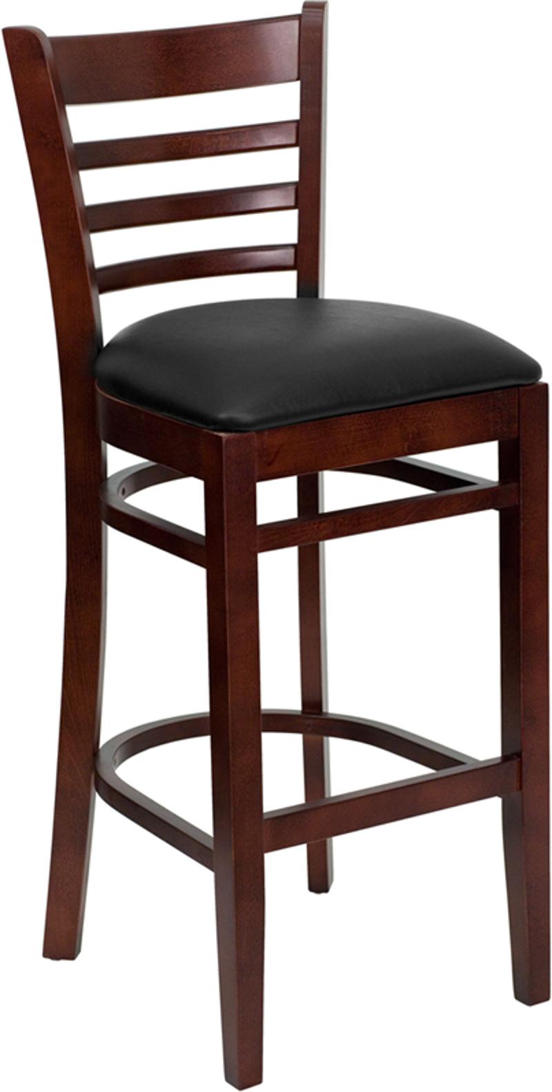 Brown And Black Upholstered Commercial, Commercial Bar Stools With Backs