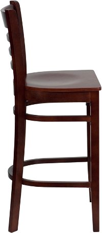 Mahogany Wood Restaurant Bar Stool - Ladderback-2