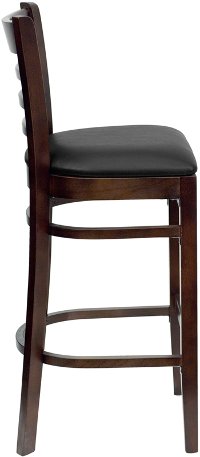 Walnut Wood Restaurant Bar Stool - Ladderback-2
