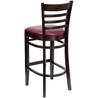 Walnut Wood Restaurant Bar Stool - Ladderback-3