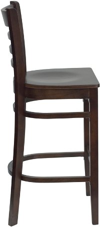 Walnut Wood Restaurant Bar Stool - Ladderback-2