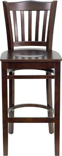Walnut Wood Restaurant Bar Stool - Slatback-4