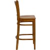 Cherry Wood Restaurant Bar Stool - Slatback-2