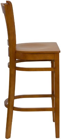 Cherry Wood Restaurant Bar Stool - Slatback-2