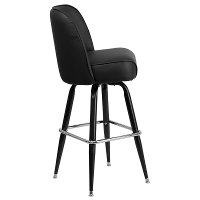 Black Metal Swivel Bar Stool -2