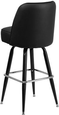 Black Metal Swivel Bar Stool -3