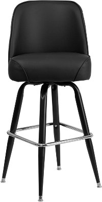 Black Metal Swivel Bar Stool -4
