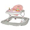 2-in-1 Pink and Gray Musical Baby Walker and Rocker-3