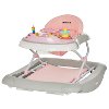 2-in-1 Pink and Gray Musical Baby Walker and Rocker-4