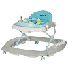 2-in-1 Aqua and Gray Musical Baby Walker and Rocker