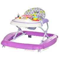 2-in-1 Periwinkle Musical Baby Walker and Rocker