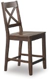 Raisin Brown Counter Height Stool - Castle Peak