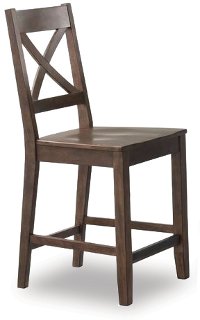 Raisin Brown Counter Height Stool - Castle Peak