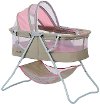 Pink and Gray Portable Baby Bassinet - Karley