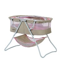 Pink and Gray Portable Baby Bassinet - Karley-3