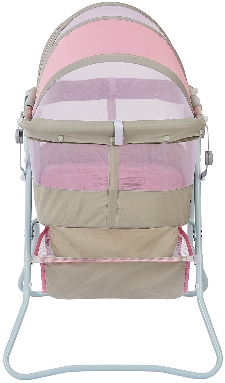 Pink and Gray Portable Baby Bassinet - Karley-4