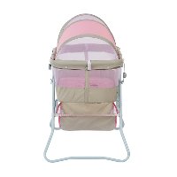 Pink and Gray Portable Baby Bassinet - Karley-4